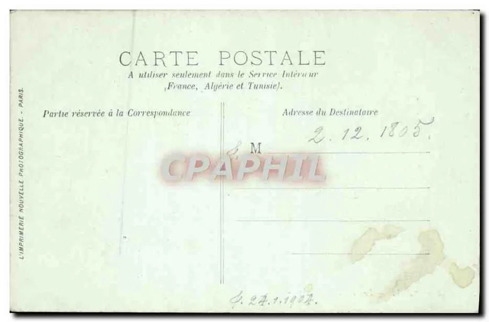 Paris — O Pont d'Austerlitz — LL. n° 481 - Verso