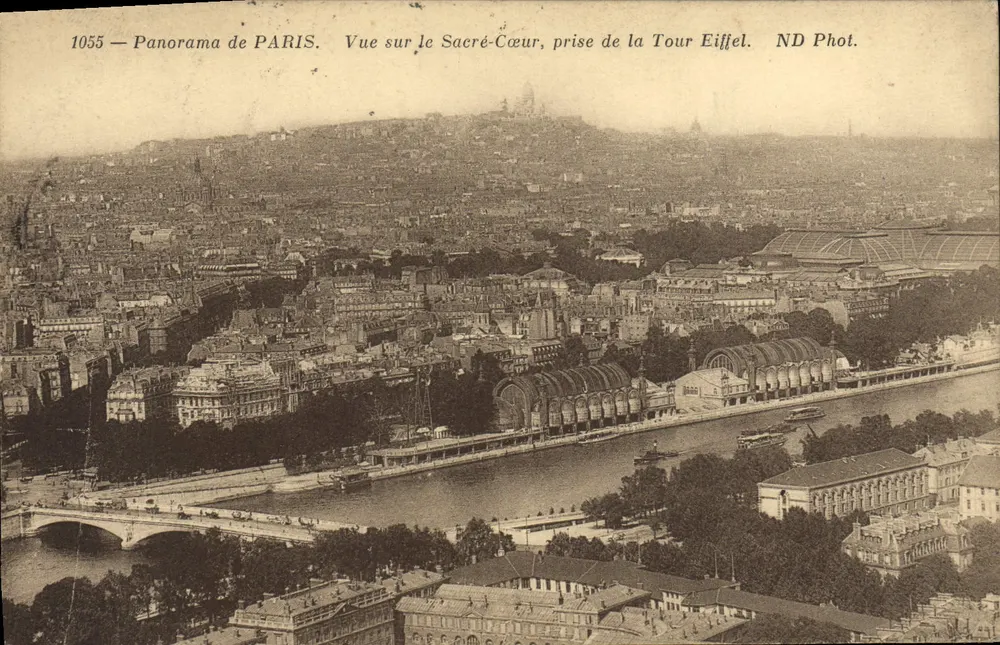 Panorama von PARIS — Ansicht des Sacré-Cœur, aufgenommen von der Eiffelturm — ND Phot. n°1055 - Vorderseite