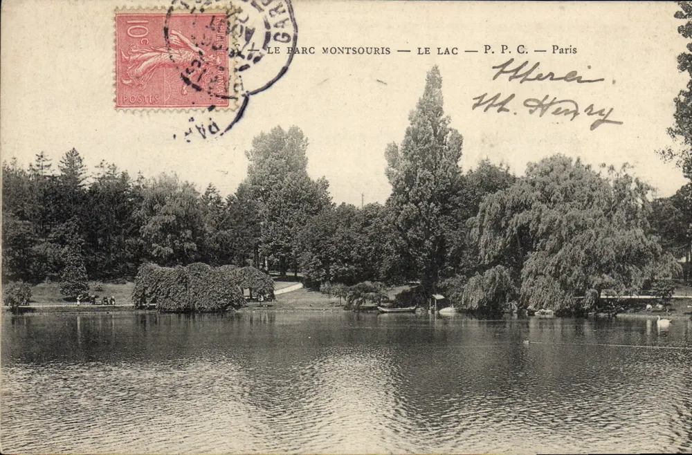 O parque Montsouris — O lago — P.P.C. — Paris - Frente