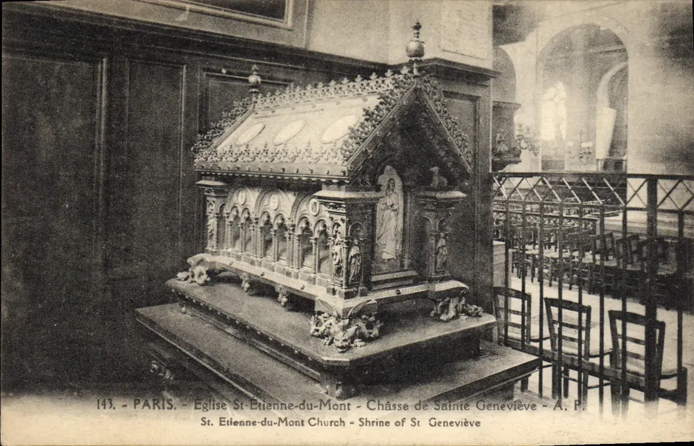 Kirche St-Étienne-du-Mont - Reliquiar der Heiligen Geneviève - A.P. - Vorderseite