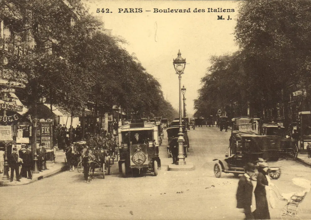 PARIS — Boulevard des Italiens — M. J. — n° 542 - Recto