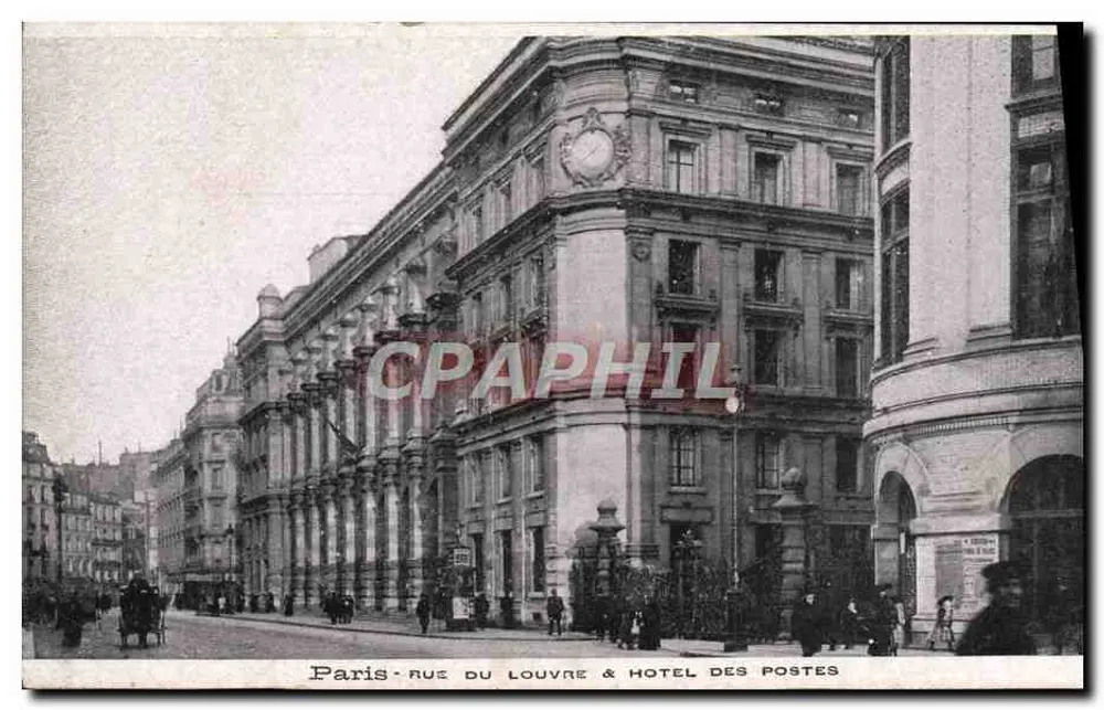 Paris - Rue du Louvre & Hôtel des Postes — editor não visível - Frente