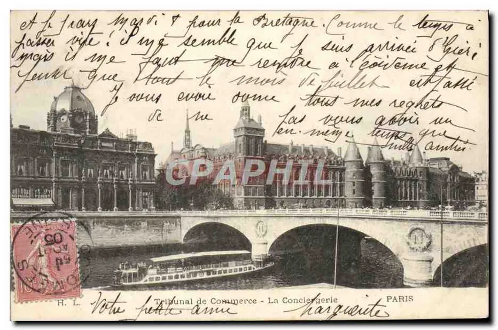 Rechtbank van Handel - La Conciergerie — Parijs — H. L. / Marguerite - Voorkant
