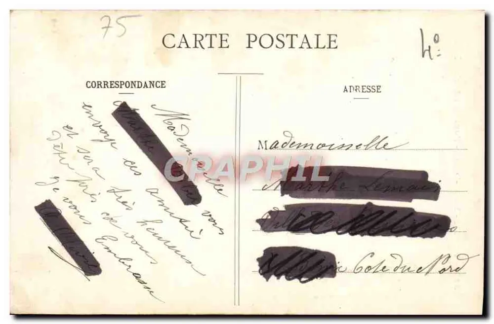 Paris - Notre-Dame - Ponte do Arcebispo — CPHIL n°5885 - Verso
