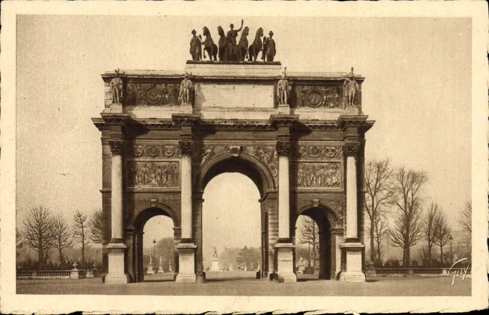 Arco do Triunfo do Carrousel — Paris — Edições d'Art Guy - Frente