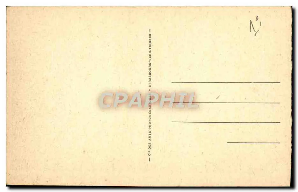 Ansicht des Tuileries-Gartens — Paris — Verlag Cie des Arts Photomécaniques - Straßburg - Rückseite