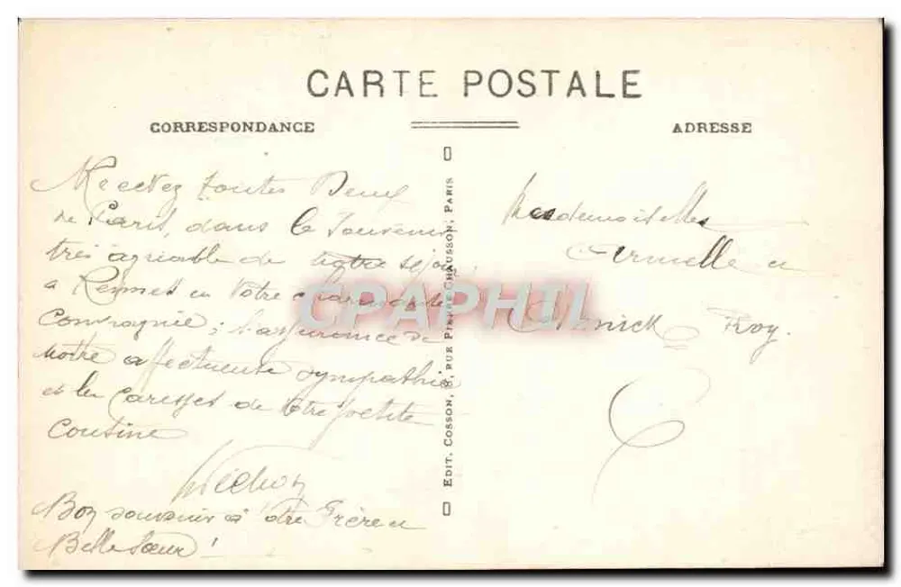 Paris - Panorama da Place de l'Étoile — C. M. - Verso