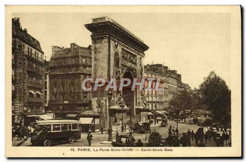Paris. A Porta Saint-Denis — Saint-Denis Gate — Éditions Artistiques LIP - Frente