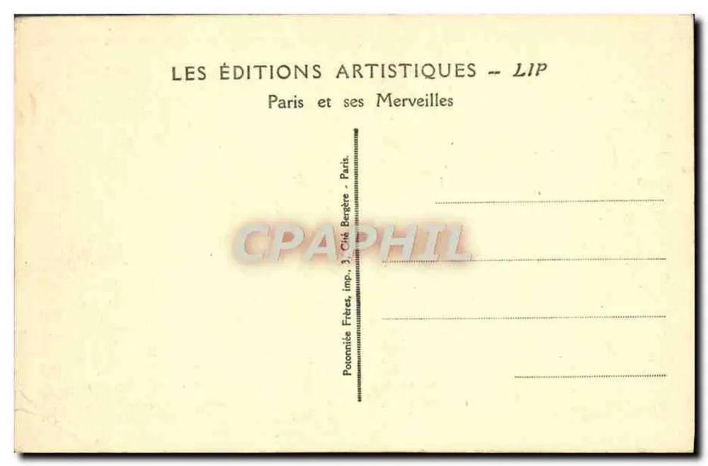 Paris. A Porta Saint-Denis — Saint-Denis Gate — Éditions Artistiques LIP - Verso