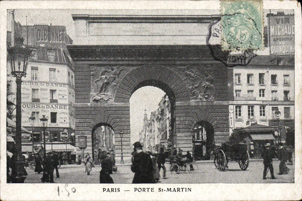 Paris — Porte St-Martin — editor não identificado, n° de série 1.50 - Frente