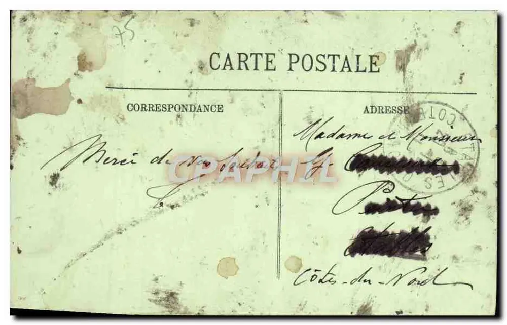 Overstromingen in Parijs — Januari 1910 — Rue Chaumois — Uitgever : 104 - Achterkant