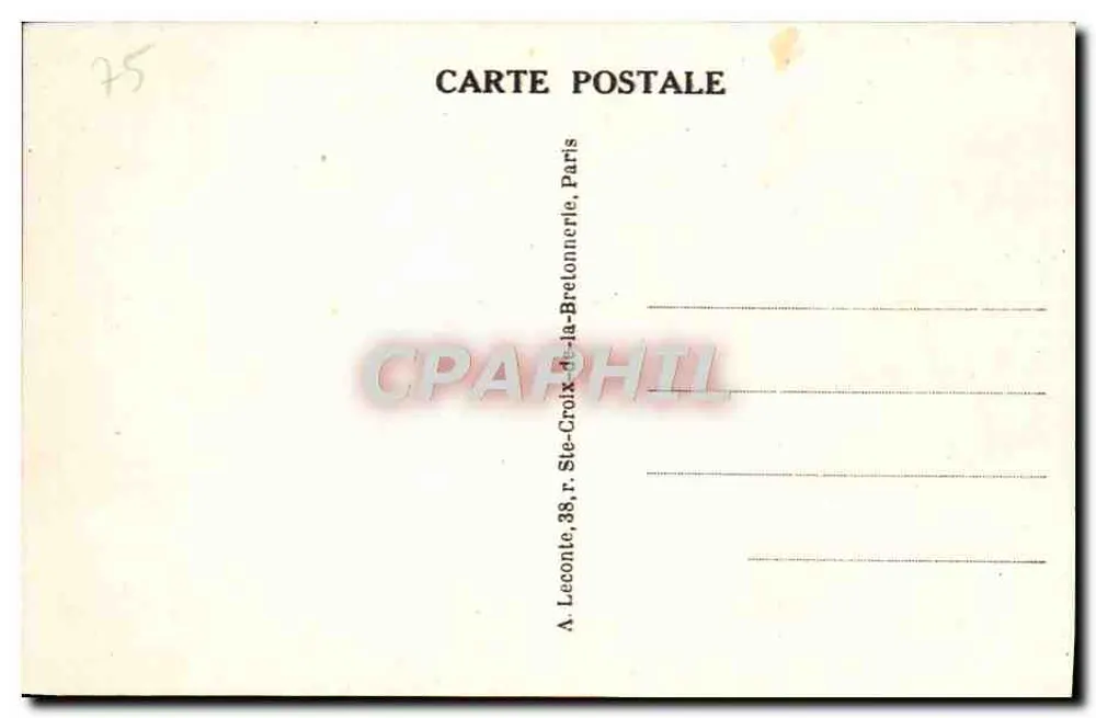 Paris — Blick auf die Avenue des Champs-Élysées vom Arc de Triomphe — Antike Ansichtskarte n°110, veröffentlicht von A. Leconte - Rückseite