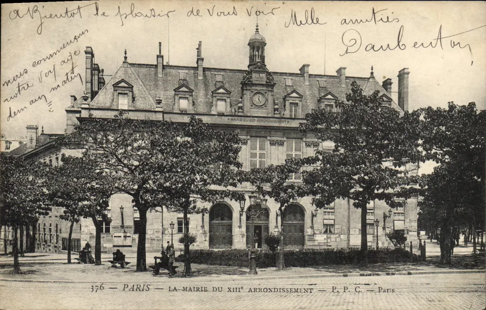 Parigi — La sede del XIII arrondissement — P.P.C. Parigi - Recto