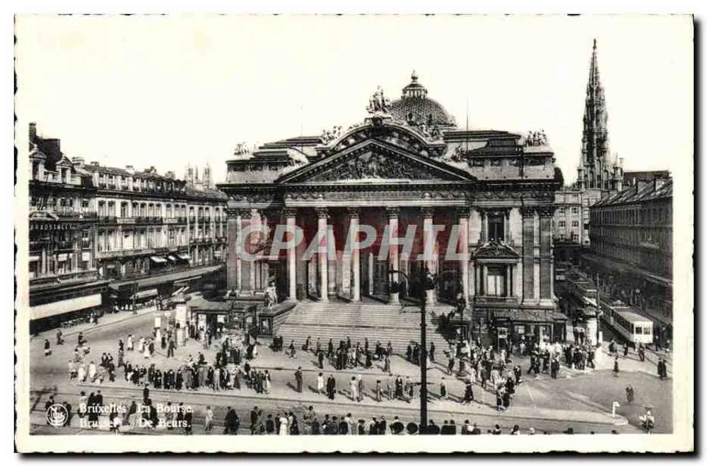 Bruxelas - A Bolsa - De Beurs - Frente