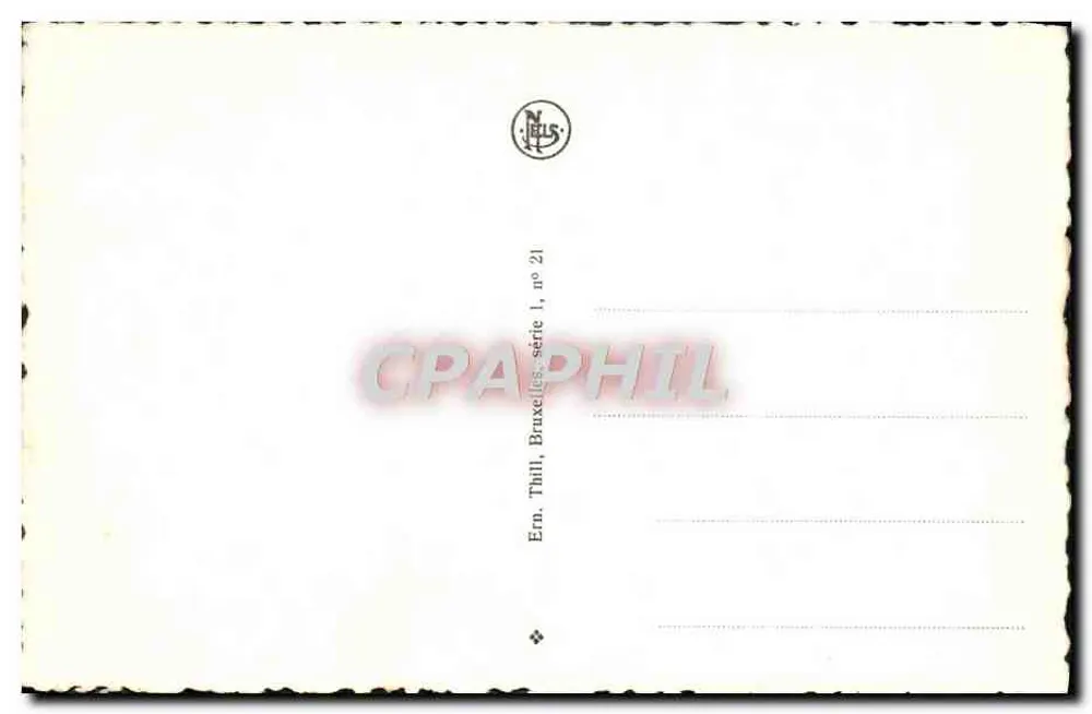 Bruxelas Casa do Rei — editor Ern. Thill, série 1, n° 21 - Verso