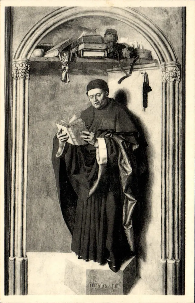 O Mestre da Anunciação de Aix — O Profeta Jeremias — Editor Thill, Bruxelas, n° 536 - Frente