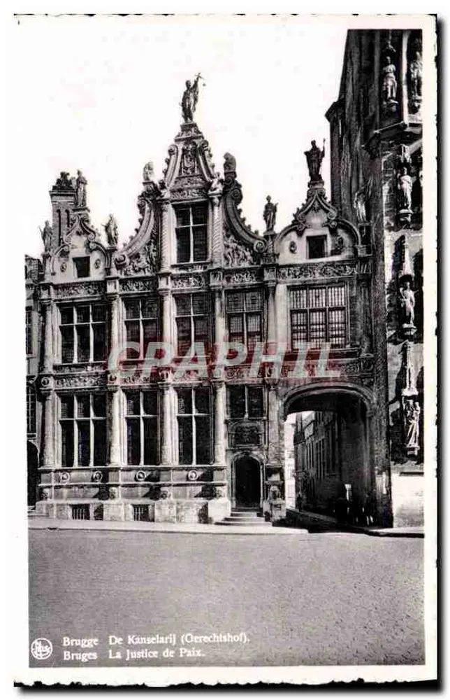 Bruges - A Justiça de Paz (Gerechtshof) — Ern. Thill, Bruxelas, n° 5 - Frente