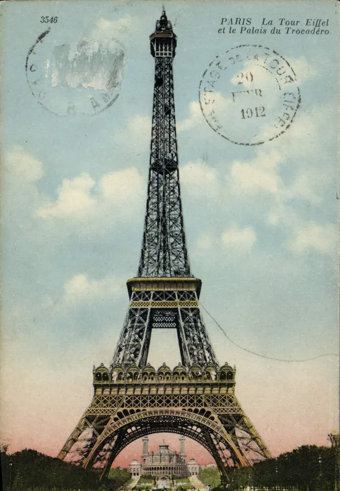 Paris — Eiffelturm und Palais du Trocadéro — unbekannter Verleger, Nr. 3546 - Vorderseite