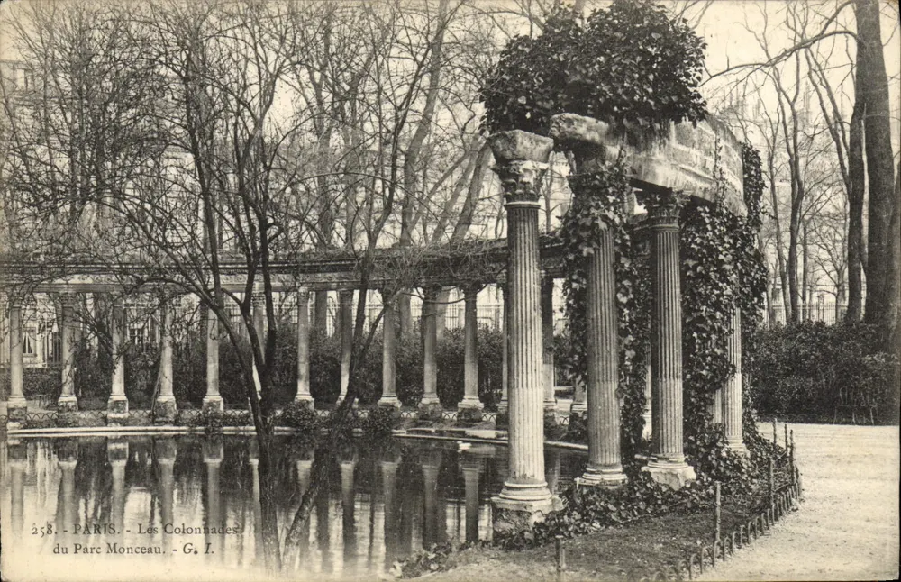 Le Colonnade del Parco Monceau — Parigi — G. I. n° 258 - Recto