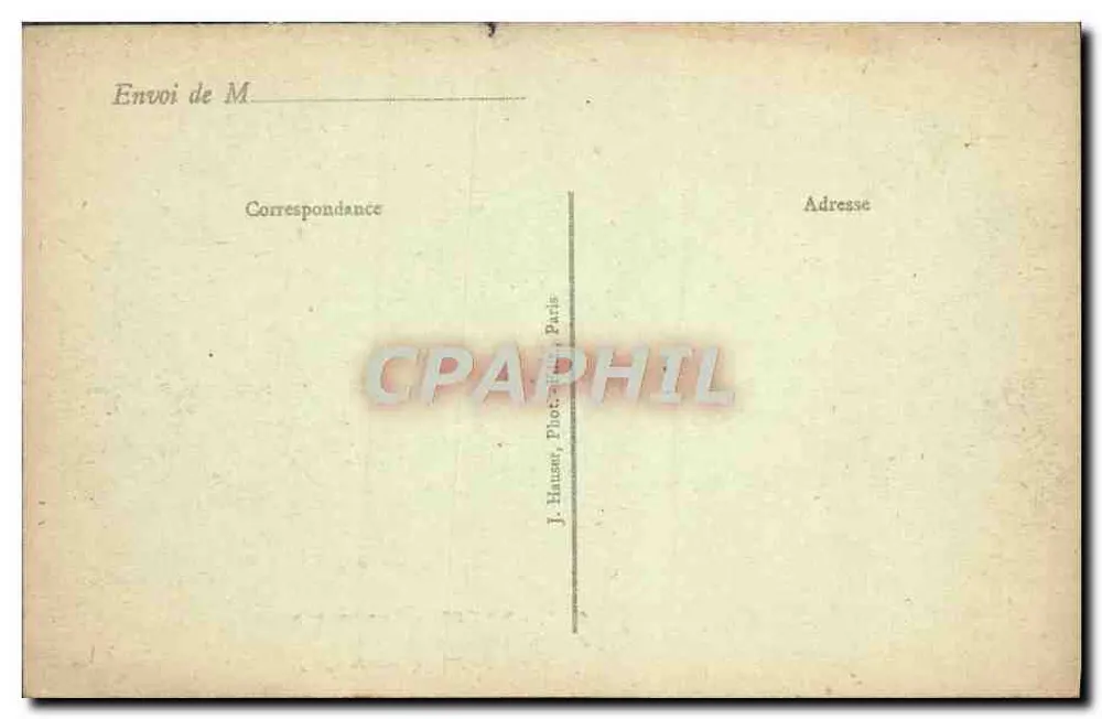 Paris — Panorama der Place de la Concorde — aus einem Ballon aufgenommen (Höhe 650m) — J. H. Déposé - Rückseite