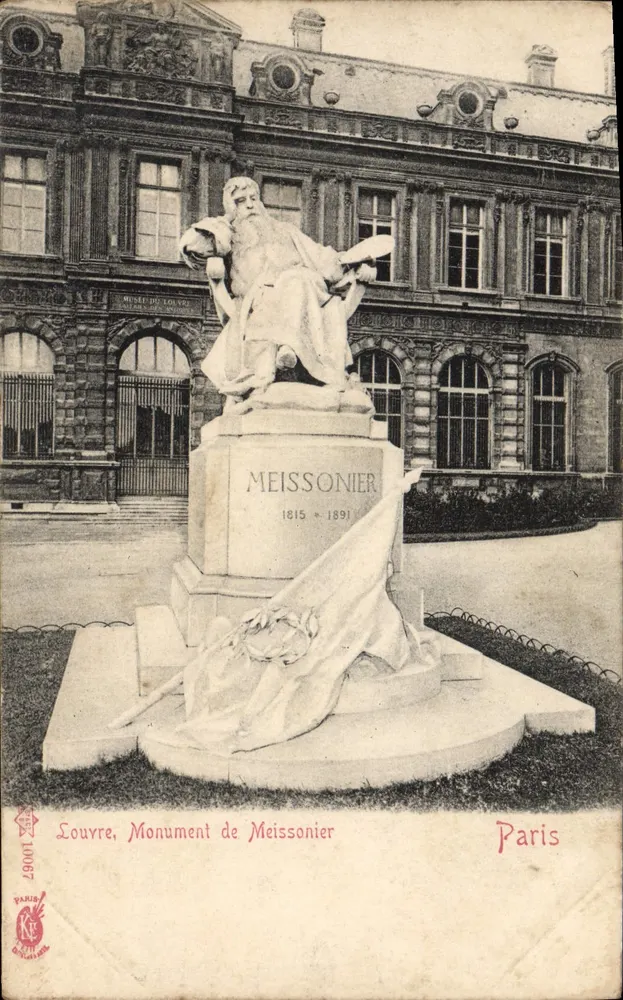 Monumento de Meissonier — Louvre — Paris — editor Warub, n° 10067 - Frente