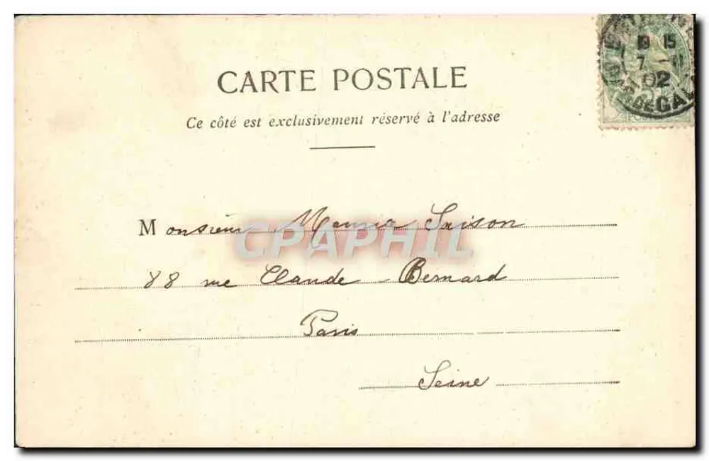 Paris - Buttes Chaumont - Vista Geral — editor anônimo, n° 332 - Verso
