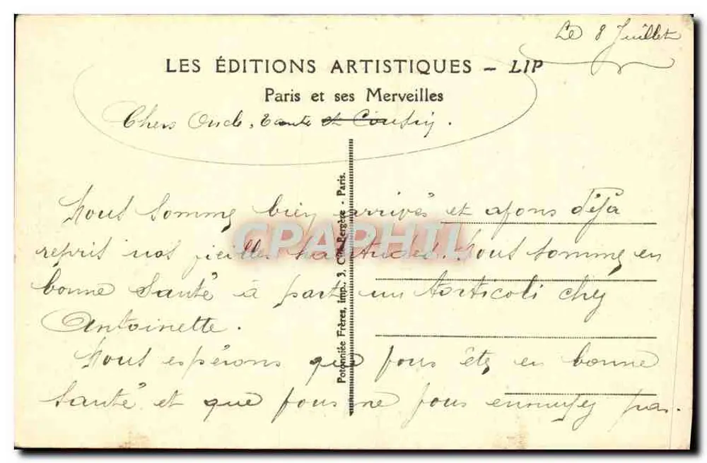 PARIS. Die Avenue des Champs-Élysées. — LIP, Nr. 24 - Rückseite