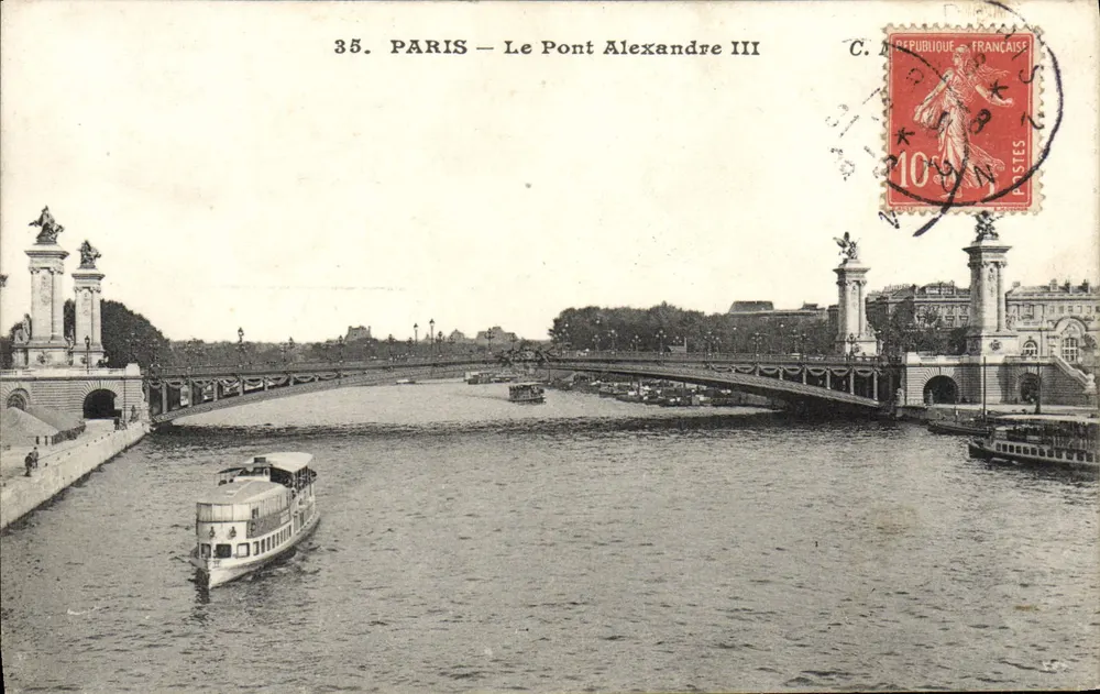 Paris — O Ponte Alexandre III — Editor desconhecido, n° 35 - Frente