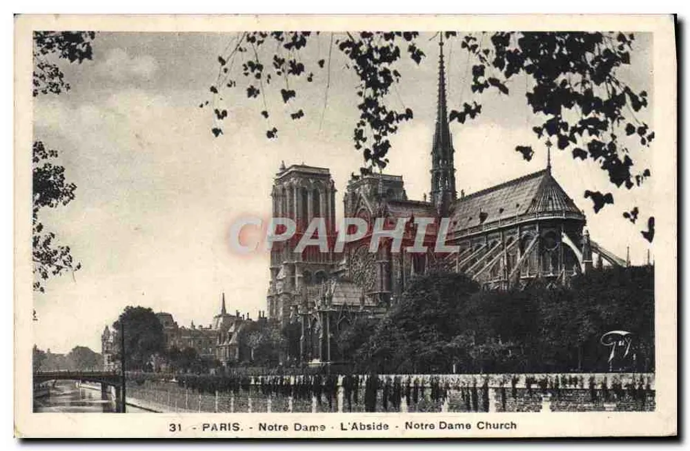 Paris - Igreja de Nossa Senhora - O Abside - editor não identificado, n° 31 - Frente