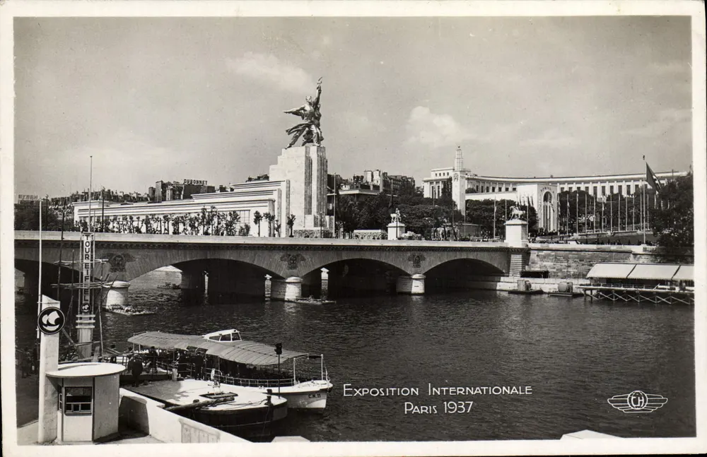 Brücke der Porte de Versailles — Internationale Ausstellung Paris 1937 — Verlag CH - Vorderseite