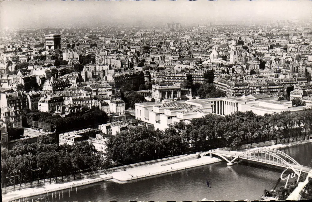 Paris — Panorama über Paris, Aufnahme von der Eiffelturm — Éditions Véritable - Vorderseite