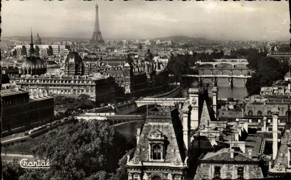 Paris — Panorama sobre os Sete Pontes — Edições Chantal - Frente