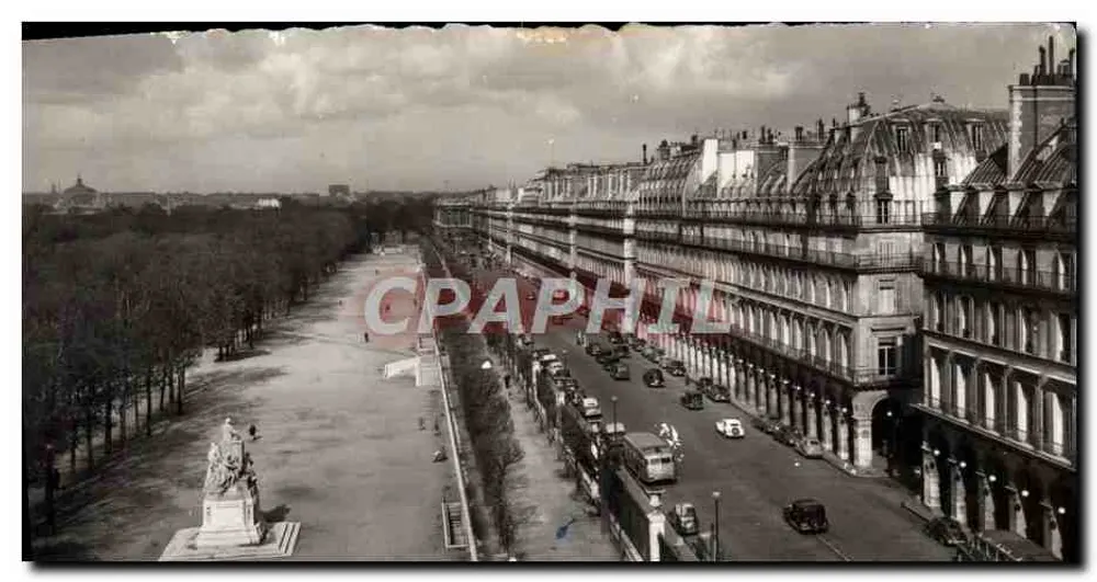 Paris — Rue de Rivoli und Jardin des Tuileries — Éditions Chanta - Vorderseite