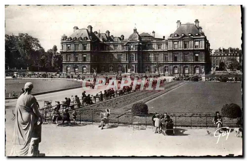 Jardin des Tuileries — Ansicht des Palais du Luxembourg — Verlag Guy - Vorderseite