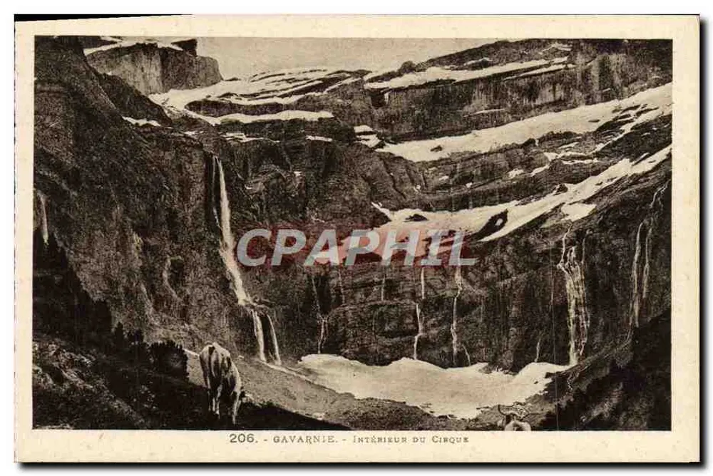 Gavarnie - Interior do Circo — série 206 — editor Langlois Frères Toulouse - Frente