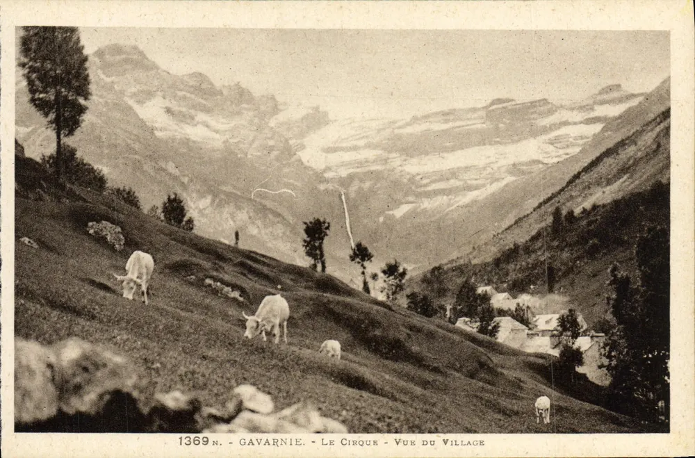 Gavarnie - Der Cirque - Ansicht vom Dorf — n° 1369, Verleger Labouche Frères, Toulouse - Vorderseite