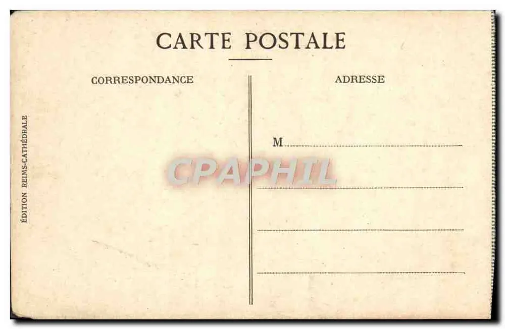 Reims — Ansicht der Kathedrale vor dem Bombardement — Edition Reims-Kathedrale - Rückseite