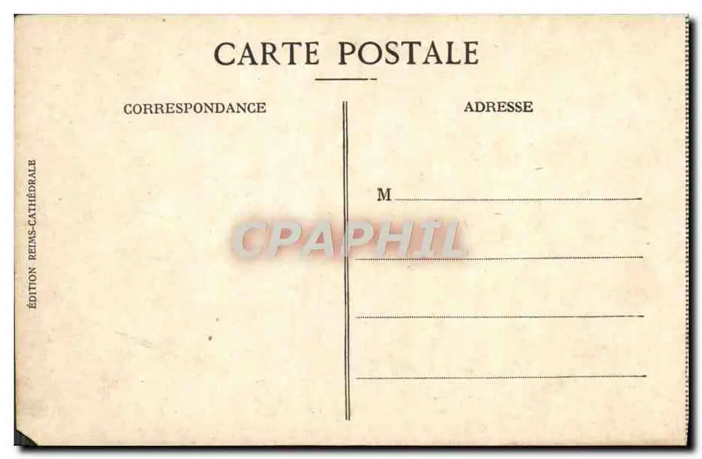 Reims — Die Kathedrale nach dem Bombenangriff — Édition Reims-Cathédrale - Rückseite