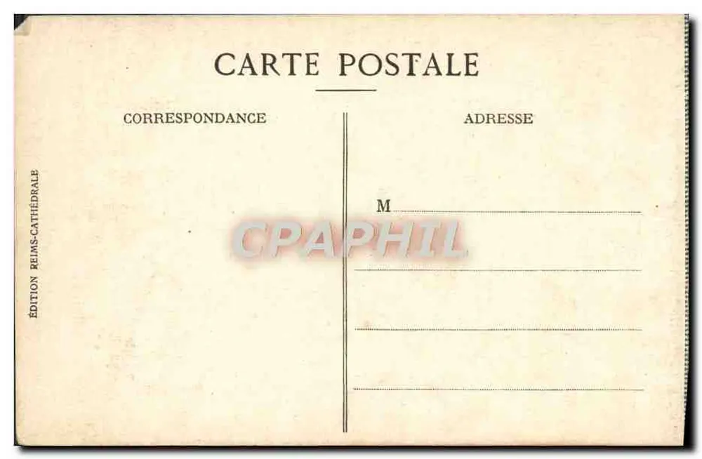 Reims — Die Kathedrale — Ansicht der Apse nach dem Krieg — Edition Reims-Kathedrale - Rückseite