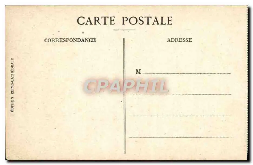 Reims — Der Königliche Platz nach dem Krieg — Édition Reims-Cathédrale - Rückseite