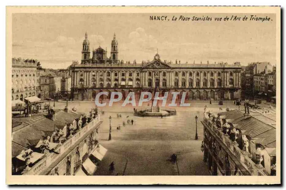 NANCY. A Place Stanislas vista do Arco do Triunfo — Edição d'Art & Coquette, Nancy - Frente