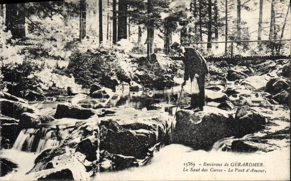 Der Saut des Curves — Die Brücke der Liebe — Umgebung von GÉRARDMER — Karten 'La Cigogne', Straßburg - Vorderseite
