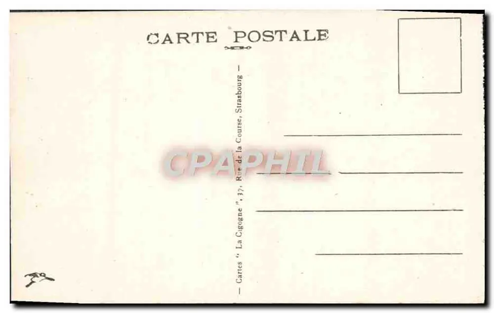 Gérardmer — Um canto do Lago — Cartas 'La Cigogne', Strasbourg - Verso