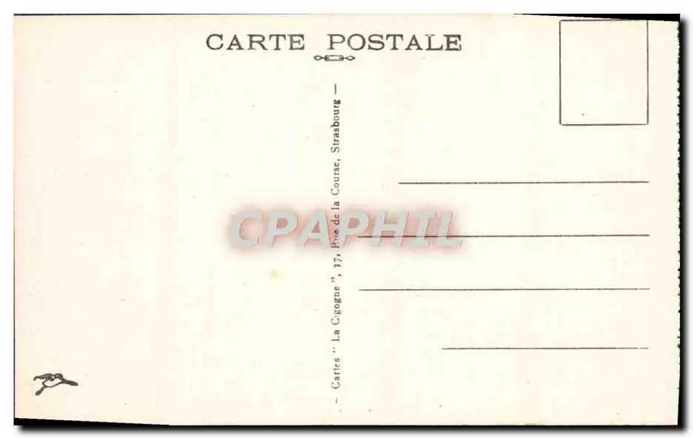 Gérardmer — Cachoeira de Mérellle — editor Cartes 'La Cigogne', Strasbourg - Verso