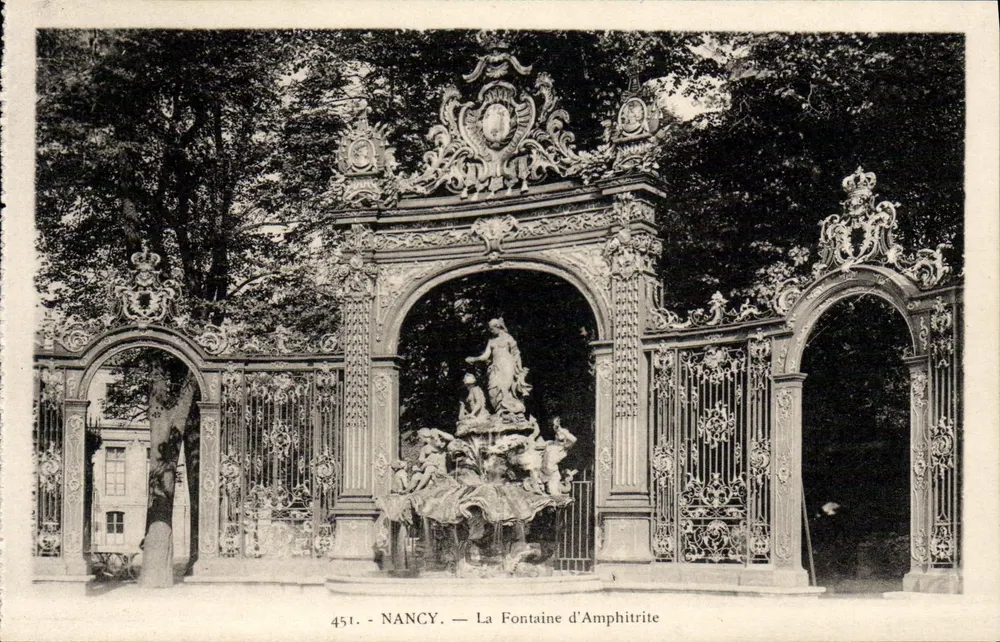 NANCY — Fonte de Amphitrite — Edição de Arte V. Reader - Frente