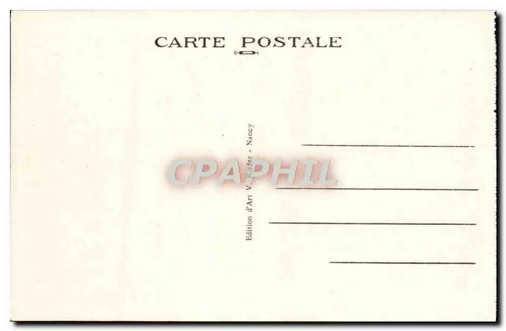 NANCY — Fonte de Amphitrite — Edição de Arte V. Reader - Verso