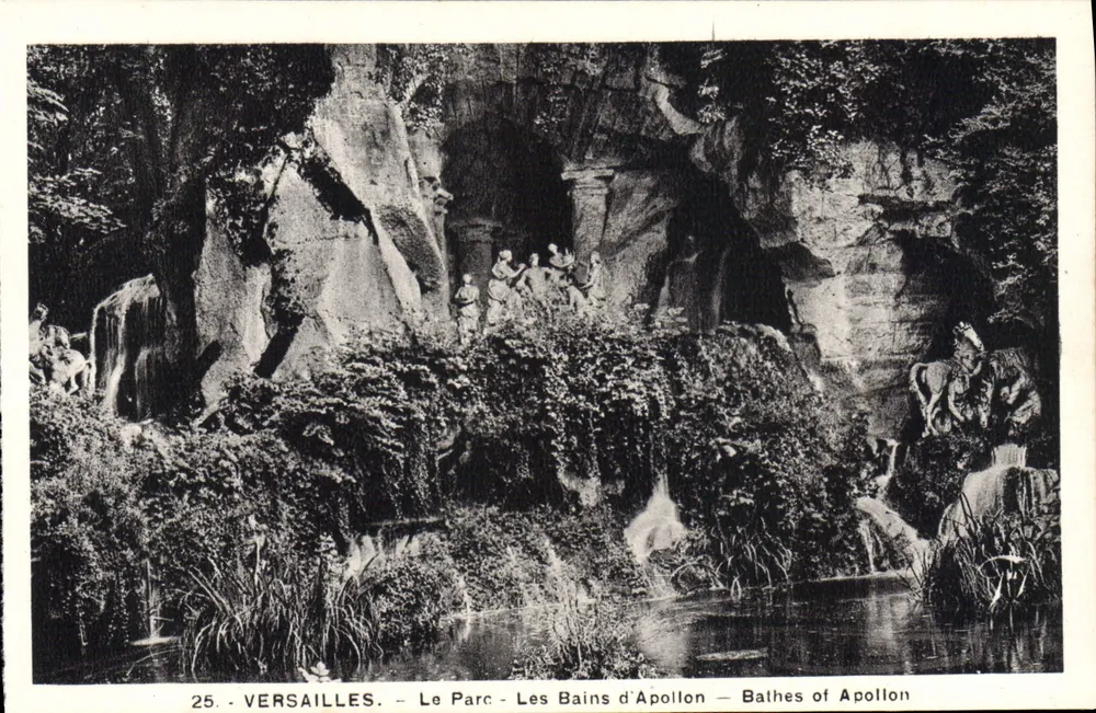 Versailles - O Parque - Os Banhos de Apolo — editor A. Léonie, 38, rue Ste-Croix-de-la-Bretonnière, Paris - Frente