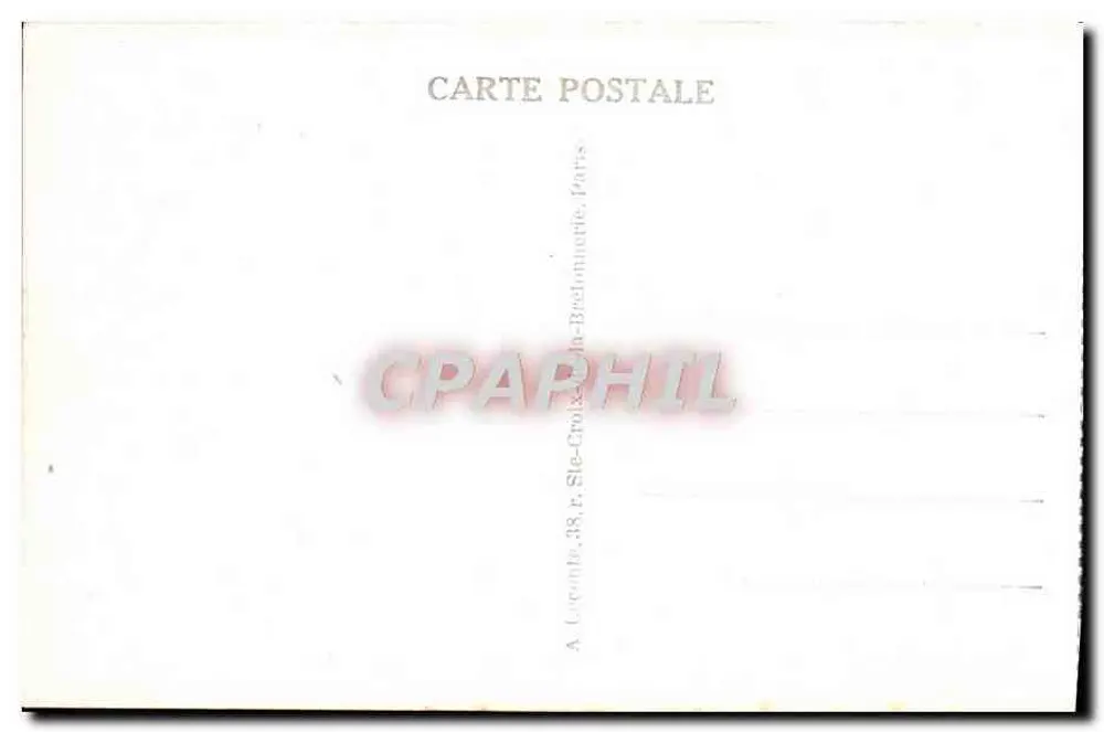 Versailles - O Parque - Os Banhos de Apolo — editor A. Léonie, 38, rue Ste-Croix-de-la-Bretonnière, Paris - Verso