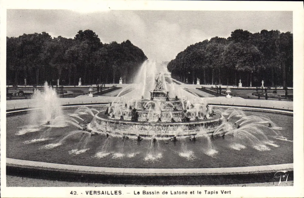 Versailles — Le Bassin de Latone et le Tapis Vert — Verleger Leconte, Nr. 42 - Vorderseite