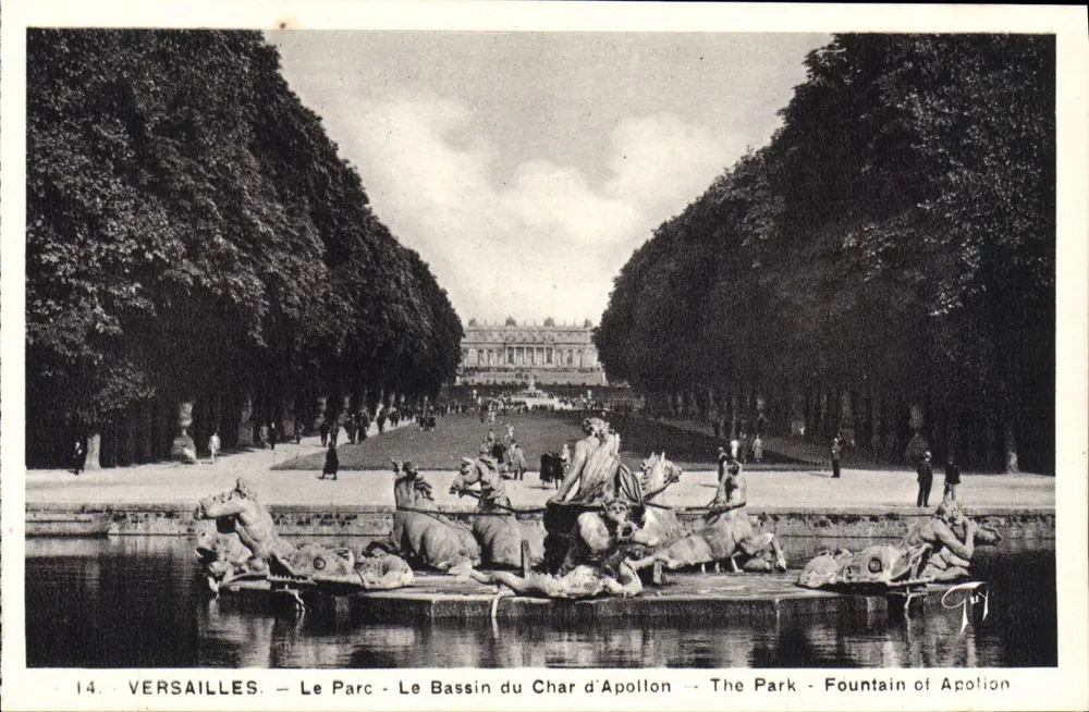 Versailles — Der Park — Der Bassin des Wagens von Apollo — Verlag A. Leconte, Paris - Vorderseite